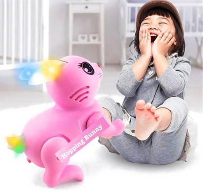 Pepstter Battery Light &Sound Jumping Hopping Rabbit Toy Kids Action Walking Bunny Rabbit