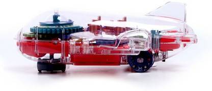 Quasar Transparant Gear Universal Air Plane Electric Flash Light Musical Toy