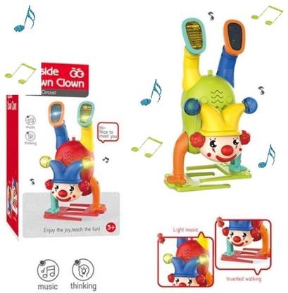 PSYPHY Interactive Robot Clown Toy - Musical Upside Down Clown Toys