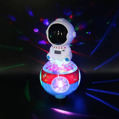 Ridhimani 360 Degree Rotating Astronaut Space Robot Toy for Kids with Music & Light