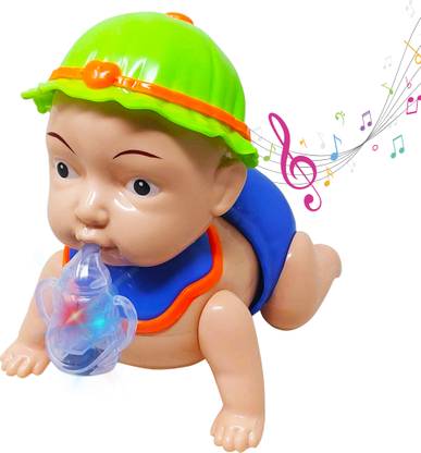 Parteet Crawling Baby Toy with Music and Colorful Lights for Toddlers & Babies