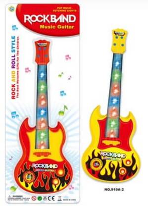 MM AGRAWAL Rock and Roll Guitar with Fun Flashing Light & Musical Guitar for Kids - Medium
