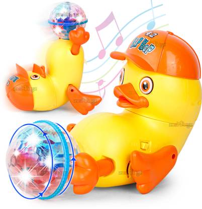 zest 4 toyz Dancing Duck Spinning Stunt Duck 360 Rotating DiscoBall Baby Crawling Toy