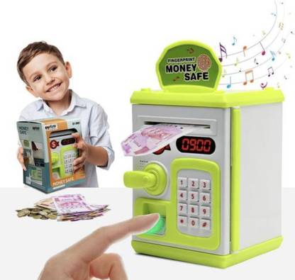 Snuggle Boxes ATM Money Bank Kids Piggy Bank with Electronic Lock & Password Coin Bank, Gullak Coin Bank