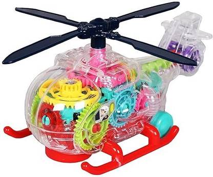 ROZZBY Gear Helicopter for Kids electric Toys with Light & Sound Toy