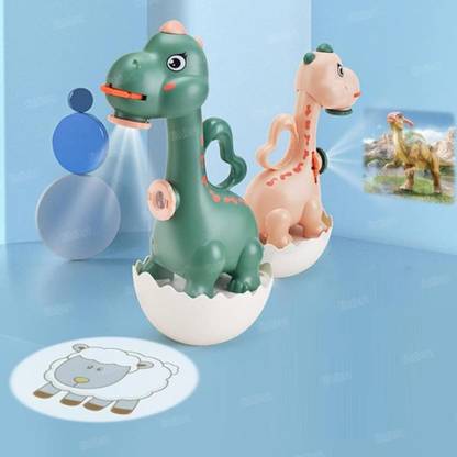 FIDDLERZ Projection Light for Kids Dino Flashlights Slide Projector Torch for Kids