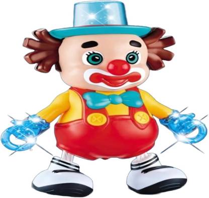 Skstore Cute Funny-Face Dancing Clown Joker Toy with Music & Flashing Lightss