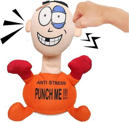 SABIRAT Punch Me Doll, Screaming Anti - Stress Punching Bag Plush[Pack 1, Random Color]