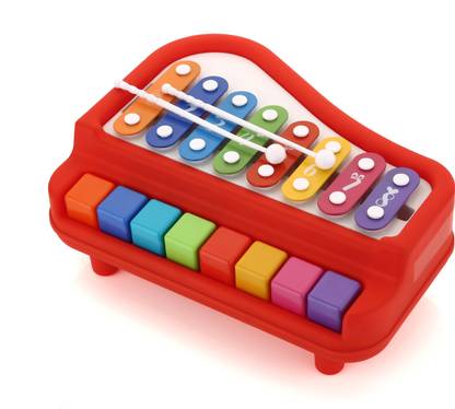 लिओन्स 2 in 1 Piano Xylophone Musical Instrument with 8 Key Scales for Clear Tones