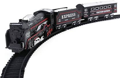 valuableplus Battery Operated Black Train Toy, TRAIN Set of 13 Pieces for Kids