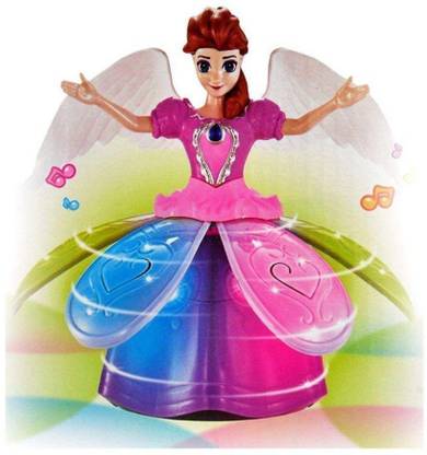 Kid Kraze Musical Angel Princess Toy Doll 360° Rotation Feature & 3D LED Lights_A366