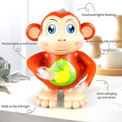 GoBaby Dancing Monkey Musical Toy Singing and Dancing Toy for Kids with Light