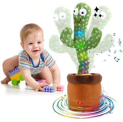 baccho ka khilona Dancing Cactus Talking Toy, Cactus Plush Rechargeable Toy,