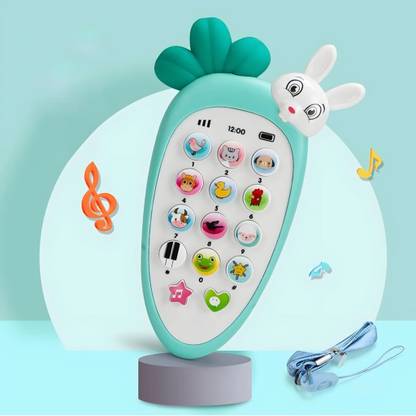 joymax Rabbit Musical Phone Toy for Kids | Light & Sound Learning Toy | Educational Toy  (Green)
