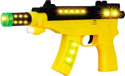 WISHKEY Pretend Play Laser Sound Vibrating Gun Toy with Infrared Light and Sound Effects Guns & Darts