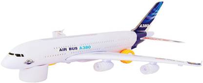 Toyvala Unique Musical AeroPlane Airbus Bump & Go Action with Sound & Lighting Gift Toy for Kids