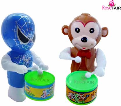 ROSEFAIR Drummer Toy with Drumming and Dancing Action for Kids