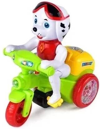 Goyal's Dancing Puppy Motorcycle Toy with Flashing Lights Music Sound Automatic Riding