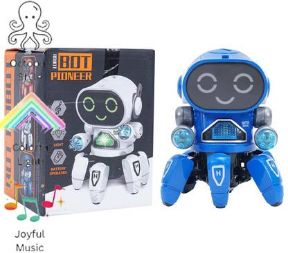 Toyvala Bot Robot Octopus Style, Colorful Lights, Music-All Direction Movement Toy-98