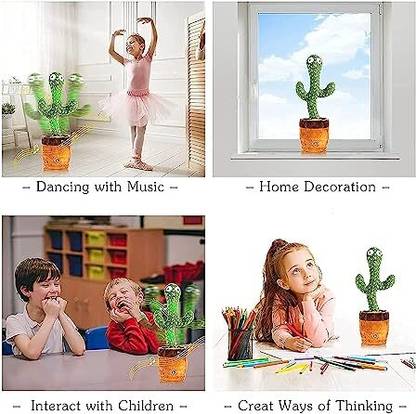 SALEOFF Dancing Talking Cactus Plush Toy, Wriggle, Singing, Repeats What You Say-688