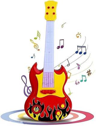 3 जोकर Battery Operated Music And Lights Rock Band Guitar For Kids