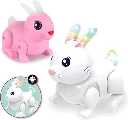 Zenex store Walking Rabbit Toy with Light and Sound, Walking Moving Rabbit Toys for Kids