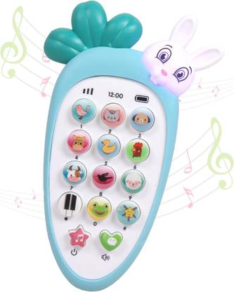 KAVIH Radish Play Cell Phone Toy for Kids, Toddlers with Music, Ringtones, Lights