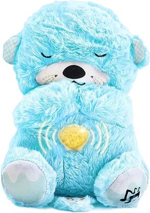 NIYAMAT Sleeping Breathing Teddy with Music and Light, Heart Beat Plush Toys