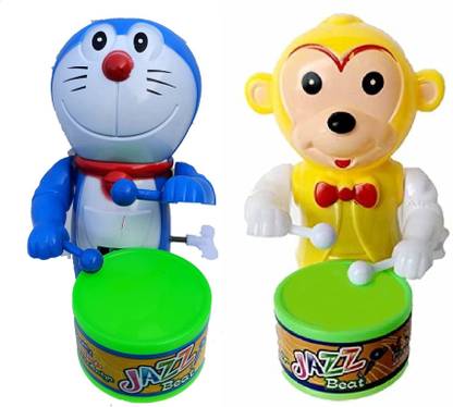 MS TOYS Dancing.Musical Drum Toy Key.Operated - Fun Toy for Kids,(Hello Kitty) Pack of 2