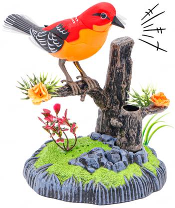 FIDDLERZ Heartful Bird Cool Sound Activated Heartful Singing Flapping Parrot Bird for Kid