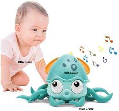 hda group Musical Octopus Crawling Toy for Kids Interactive Dancing Octopus