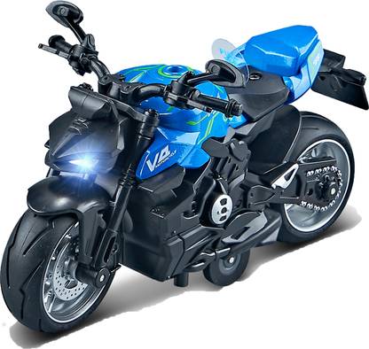 Joy Junction Diecast Motorcycle Pull Back Alloy Body Superbike with Lights and Sound for Kids
