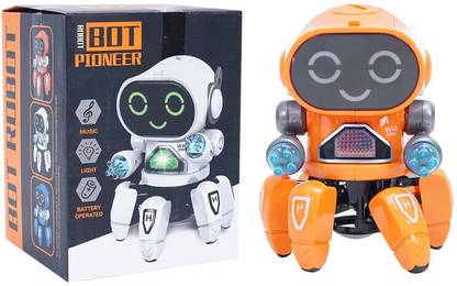 Haulsale Bot Robot Octopus Style, Colorful Lights, Music-All Direction Movement Toy-181