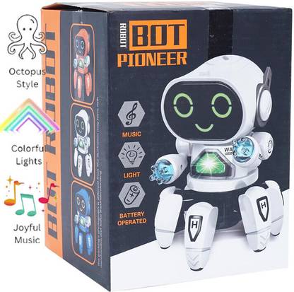 Haulsale Bot Robot Octopus Style, Colorful Lights, Music-All Direction Movement Toy-90
