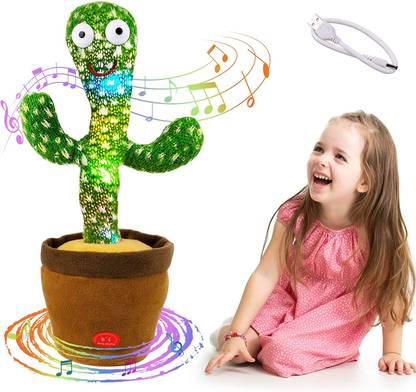 Onshhm Best Quality Rechargeable Battery Dancing Cactus Talking Toy, Wriggle & Singing