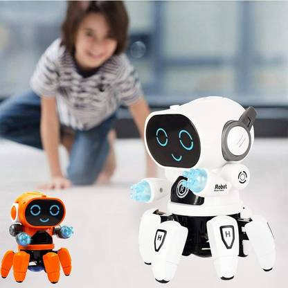 Toyvala Bot Robot Octopus Style, Colorful Lights, Music-All Direction Movement Toy-166