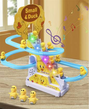 Dorytoys Duck Slide Toy Set, Automatic Stair-Climbing Race Track Set-DUCK TRACK-30