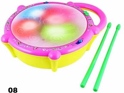 KAVANA Drum Set for Kids with Flash light and disco music