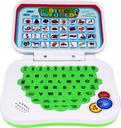 Aapaga Learning Study Game Toy For Kid With Rhymes And Alphabet Sound And Lights | Battery Operated | Educational Laptop | Learning Toys | Best Gift For Kids/Toddler | Size: 8 Inch | Package Item: Laptop Toy
