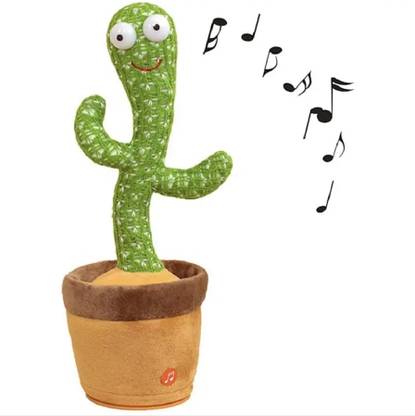 PRANCING UNICORN Talking Repeat Singing with LED Light Repeats Cactus (Green)