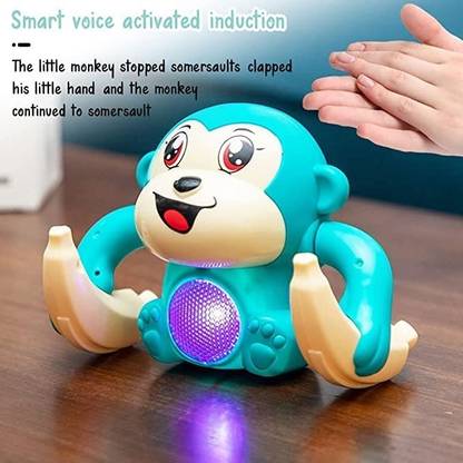 TAPUJI Voice and touch sensor Toys Banana Monkey with Sound & Light Effects Musical