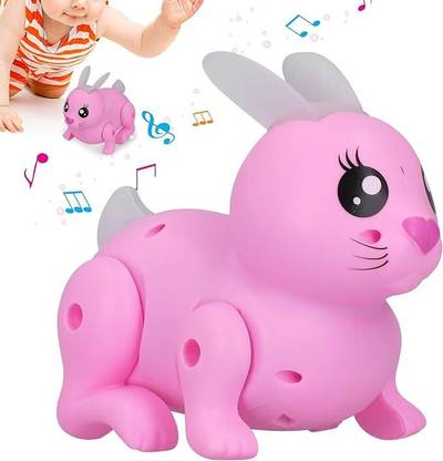 Ridhimani Jumping Hopping Interactive Rabbit Toy, Light Swing Ears & Tail Musical Bunny