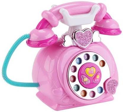 KomalSG Modern Age Trend Pink Classic Telephone Toy Smart Phone with Light