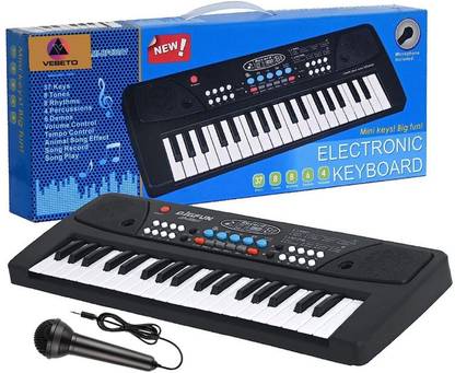 Vebeto Kids Piano with 37 Keys 8 Rhythms 8 Tones 6 Demos Portable Electronic Keyboard