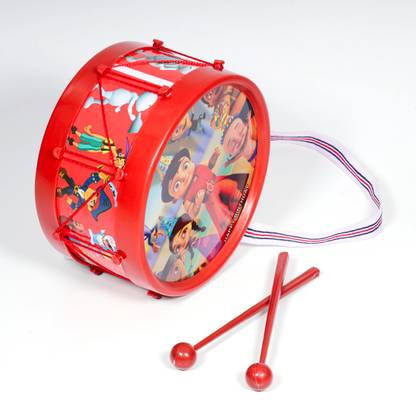 khushi enterprise Musical Drum 08 sized Hight 9.3 cm and Width 17.4 cm Weight 243