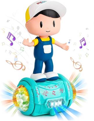 INOS 360 Degree Rotating Musical Dancing Boy 5D Light & Sound Toy