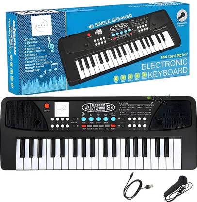 Al Zafar Enterprises Kids Piano with Mic | 37 Keys Kids Piano with Mic | 37 Keys Digital Portable Keyboard