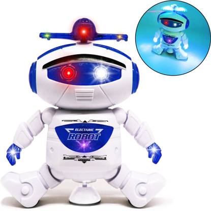 AZEENA Electric Dancing Robot Toy For Kids With LED Light, Musical Sound, 360° rotation
