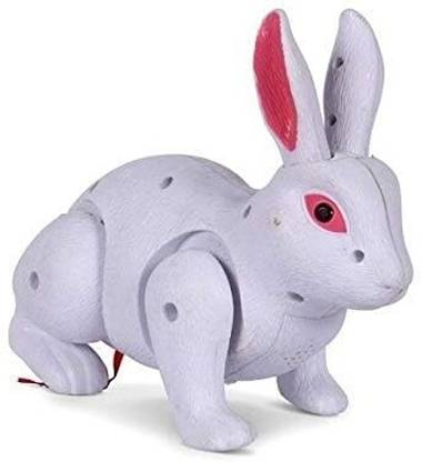 JOLARY Battery Operated Action Bunny Rabbit with Light and Sound (White)