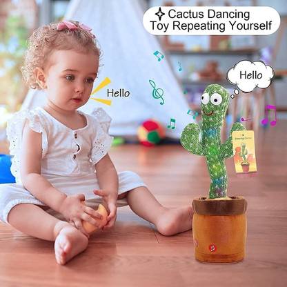 Mumuxu Dancing Cactus Talking Toy(PACK OF 10) Decorative Showpiece  -  11.5 cm